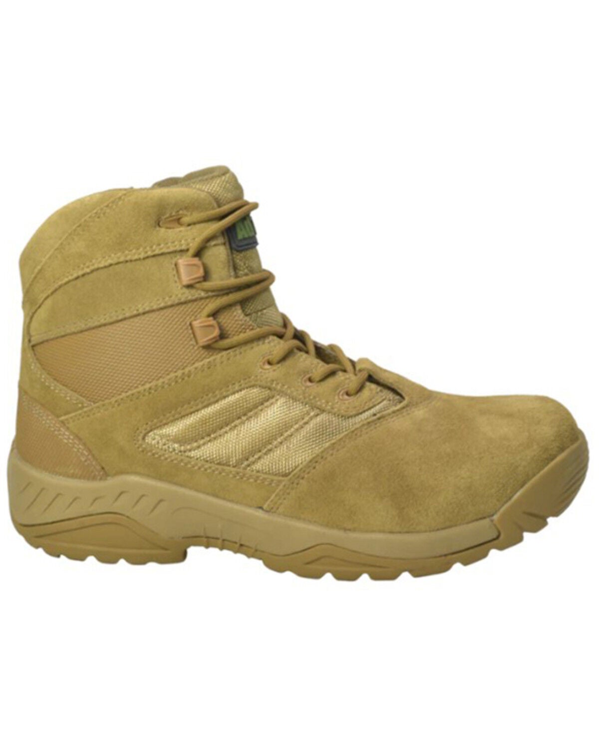 Image #2 - AdTec Men's 6" Tactical Work Boots - Round Toe, Beige, hi-res
