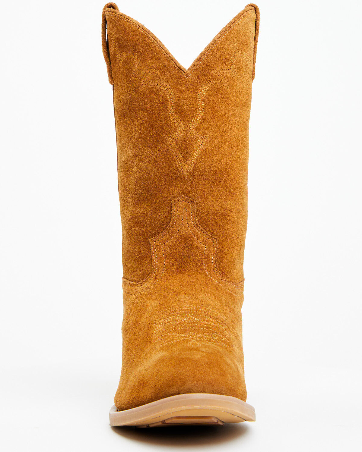 Image #4 - Laredo Men's Larkin Suede Water Resistant Western Boots - Round Toe, Honey, hi-res