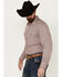 Image #2 - Panhandle Select Men's Printed Long Sleeve Pearl Snap Western Shirt, Grey, hi-res