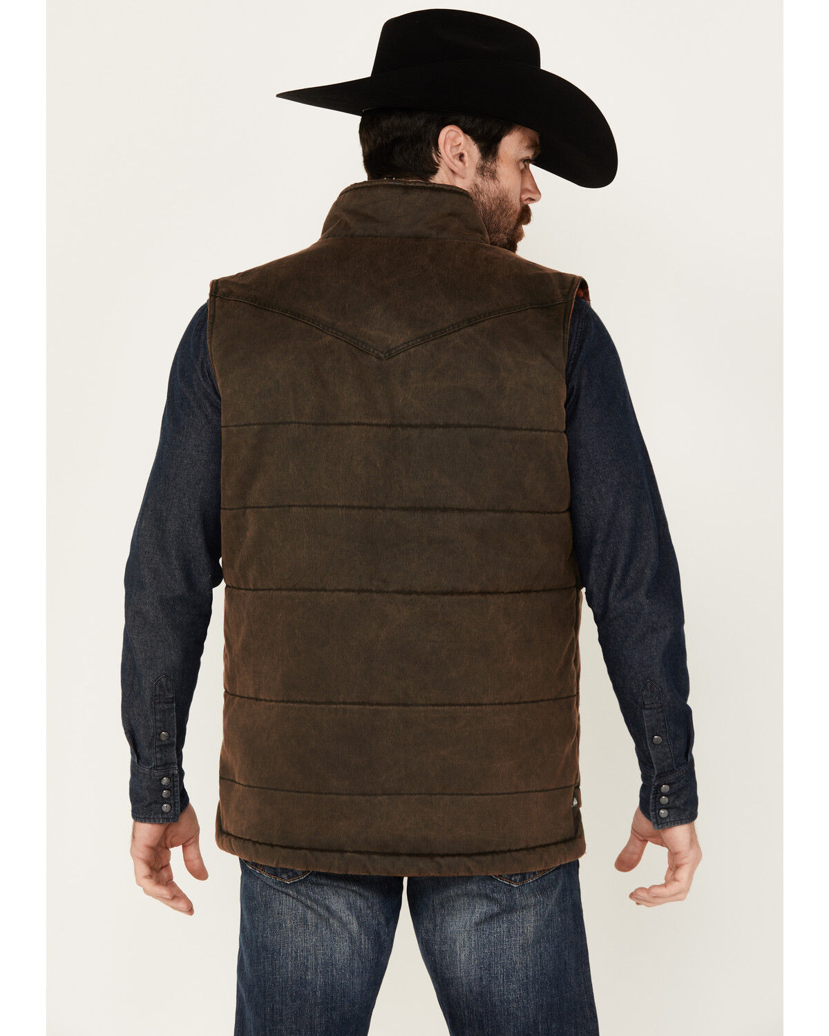 Image #4 - Cody James Men's Oil Slick Snap Vest - Big, Brown, hi-res