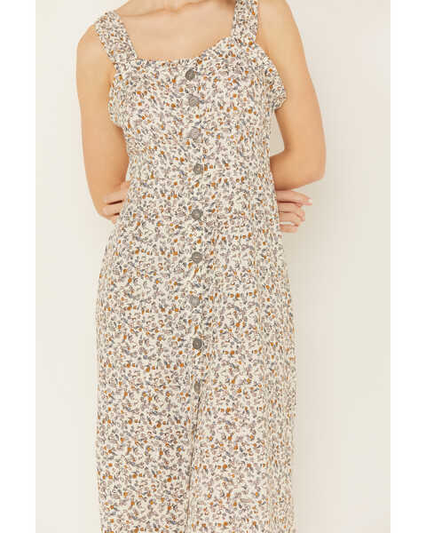 Image #3 - Cotton & Rye Women's Floral Sleeveless Button Down Midi Dress, Cream, hi-res