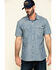Image #1 - Hawx Men's Rancho Chambray Solid Short Sleeve Work Shirt, Blue, hi-res
