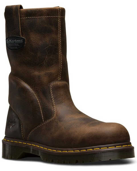 Image #1 - Dr. Martens Wellington Work Boots - Steel Toe , Brown, hi-res