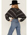 Image #3 - Sadie & Sage Women's Never Too Much Stripe Crop Top , Black, hi-res