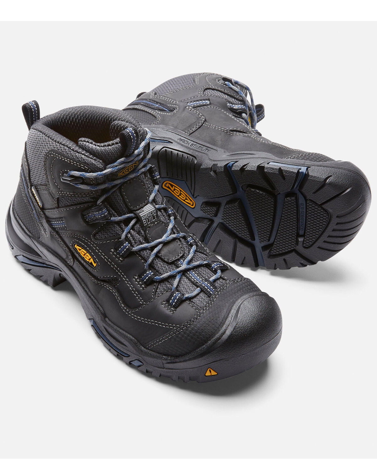 Image #3 - Keen Men's Braddock Waterproof Work Boots - Soft Toe, Black, hi-res