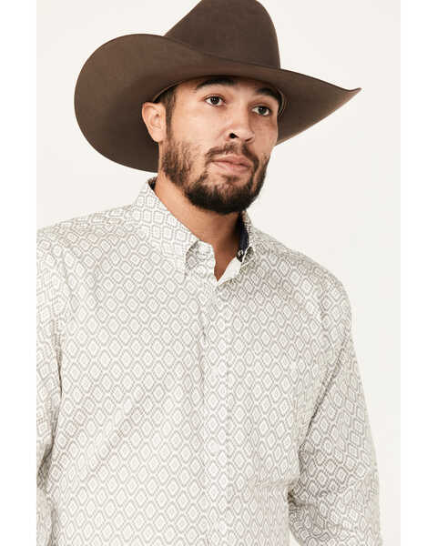 Image #2 - RANK 45® Men's Alton Southwestern Print Long Sleeve Button-Down Shirt, Ivory, hi-res
