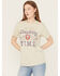 Image #1 - Youth in Revolt Women's Cowboy Time Short Sleeve Graphic Tee, Cream, hi-res