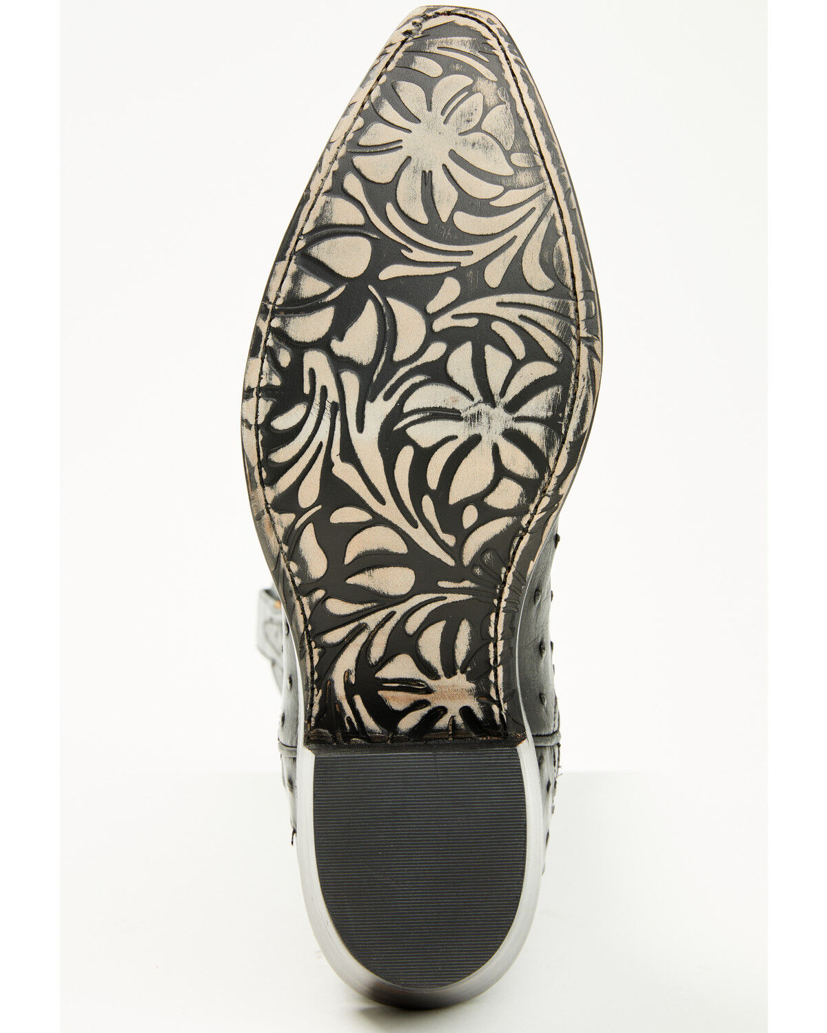 Image #7 - El Dorado Women's Camille Exotic Ostrich Tall Western Boots - Snip Toe, Black, hi-res