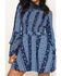 Image #4 - Rock & Roll Denim Women's Bandana Print Mini Dress, Navy, hi-res