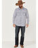 Image #2 - Moonshine Spirit Men's Jail Break Plaid Long Sleeve Snap Western Shirt, Navy, hi-res