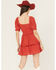 Image #4 - Ash & Violet Women's Cliff Dot Short Sleeve Mini Dress, Red, hi-res