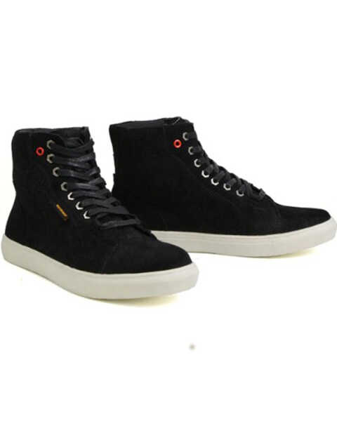 Image #1 - Milwaukee Leather Men's Vintage High-Top Reinforced Street Riding Waterproof Shoes - Round Toe, Black, hi-res