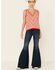 Image #2 - Wrangler Women's Red Striped Sweater Knit Tank Top , Red, hi-res