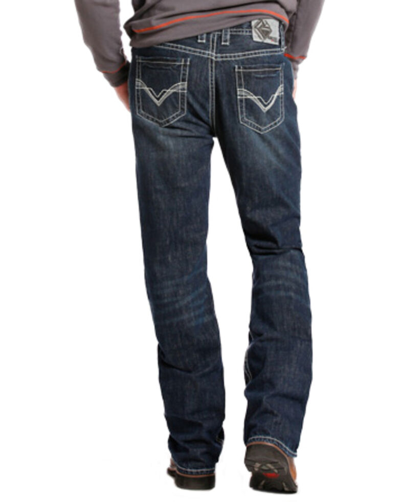 Rock & Roll Denim Men's Flame Resistant Double Barrel Relaxed Fit Bootcut Jeans, Indigo, hi-res