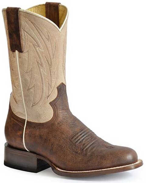 Roper Men's Parker II Western Boots - Medium Toe, Brown, hi-res