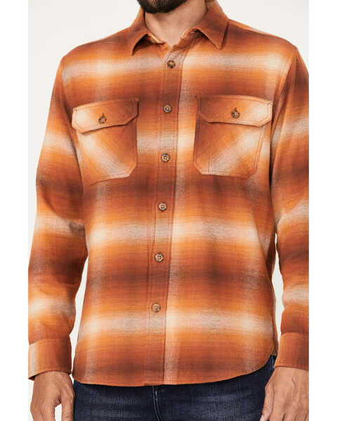 Image #3 - Pendleton Men's Burnside Large Ombre Plaid Print Button Down Western Flannel Shirt , , hi-res