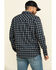 Image #2 - Moonshine Spirit Men's Train Track Check Plaid Print Long Sleeve Western Shirt, Black, hi-res
