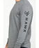 Image #4 - Hawx Men's Gray Logo Sleeve Long Sleeve Work T-Shirt - Tall, Heather Grey, hi-res