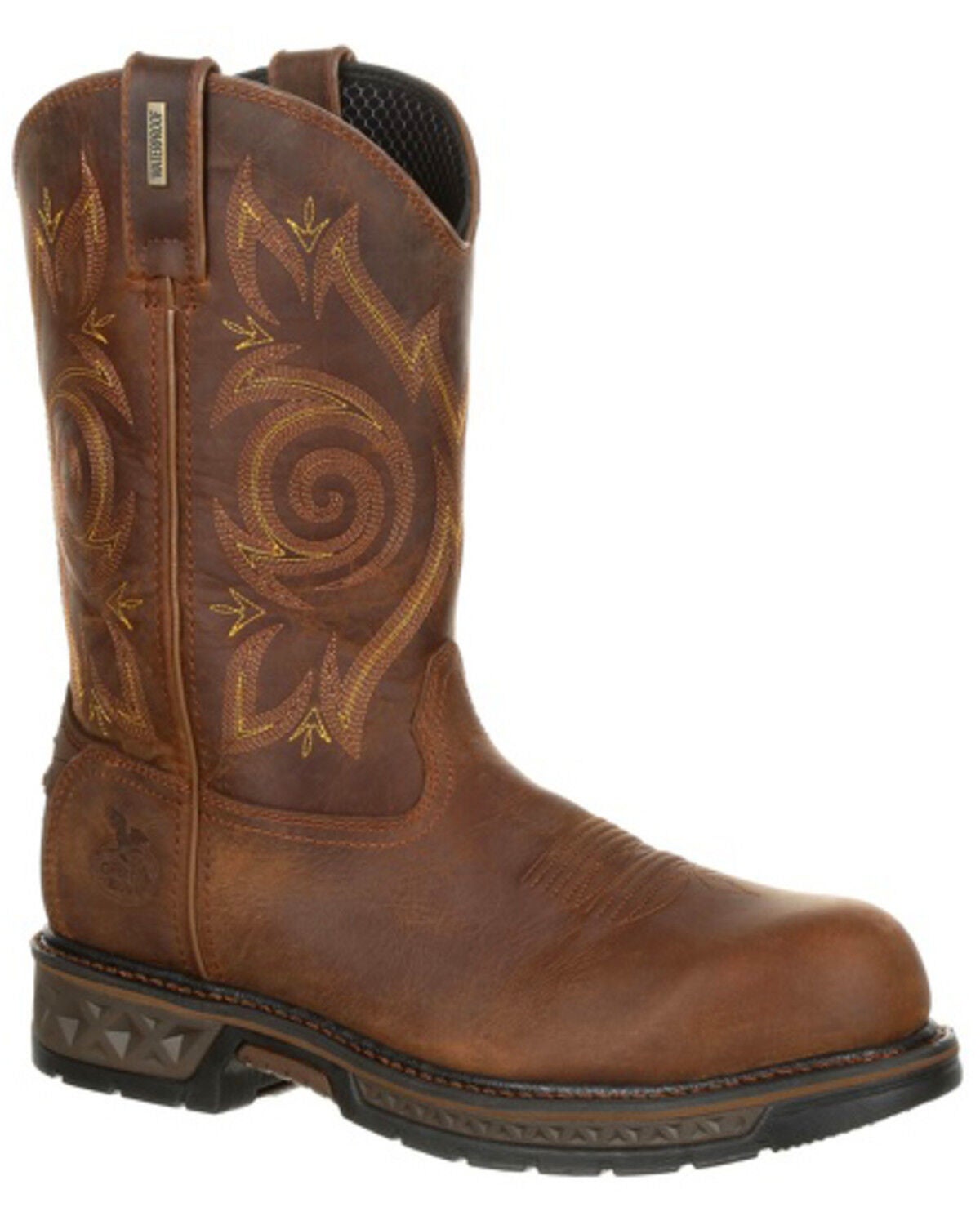 Georgia Boot Men's Carbo-Tec LT Waterproof Work Boots - Composite Toe, Brown, hi-res