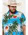 Image #2 - Cinch Men's Camp Ocean And Palm Trees Short Sleeve Button-Down Shirt, Blue, hi-res