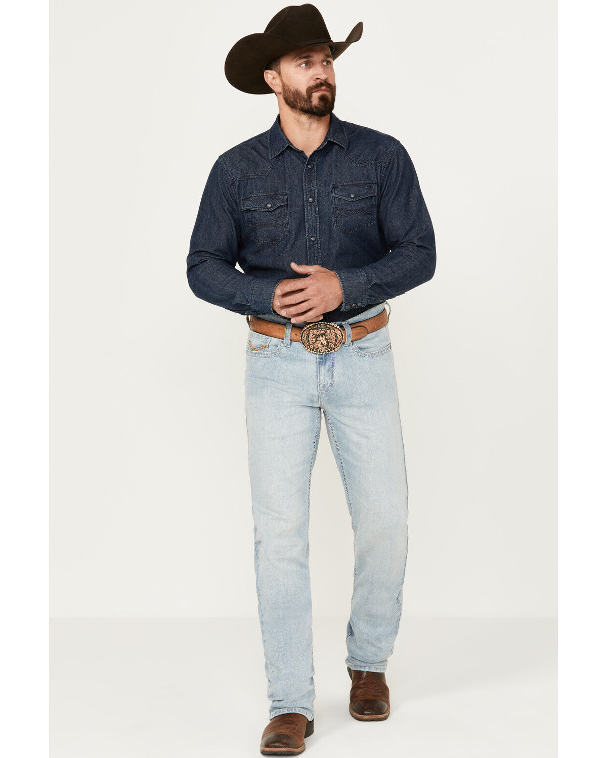 Image #1 - Cody James Men's Jamestown Wash Jackson Slim Straight Stretch Denim Jeans, Light Wash, hi-res