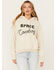 Image #1 - Wrangler Women's Space Cowboy Graphic Hoodie, Ivory, hi-res