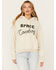 Image #1 - Wrangler Women's Space Cowboy Graphic Hoodie , Ivory, hi-res