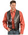 Scully Men's Lamb Leather Western Vest - Tall, Black, hi-res