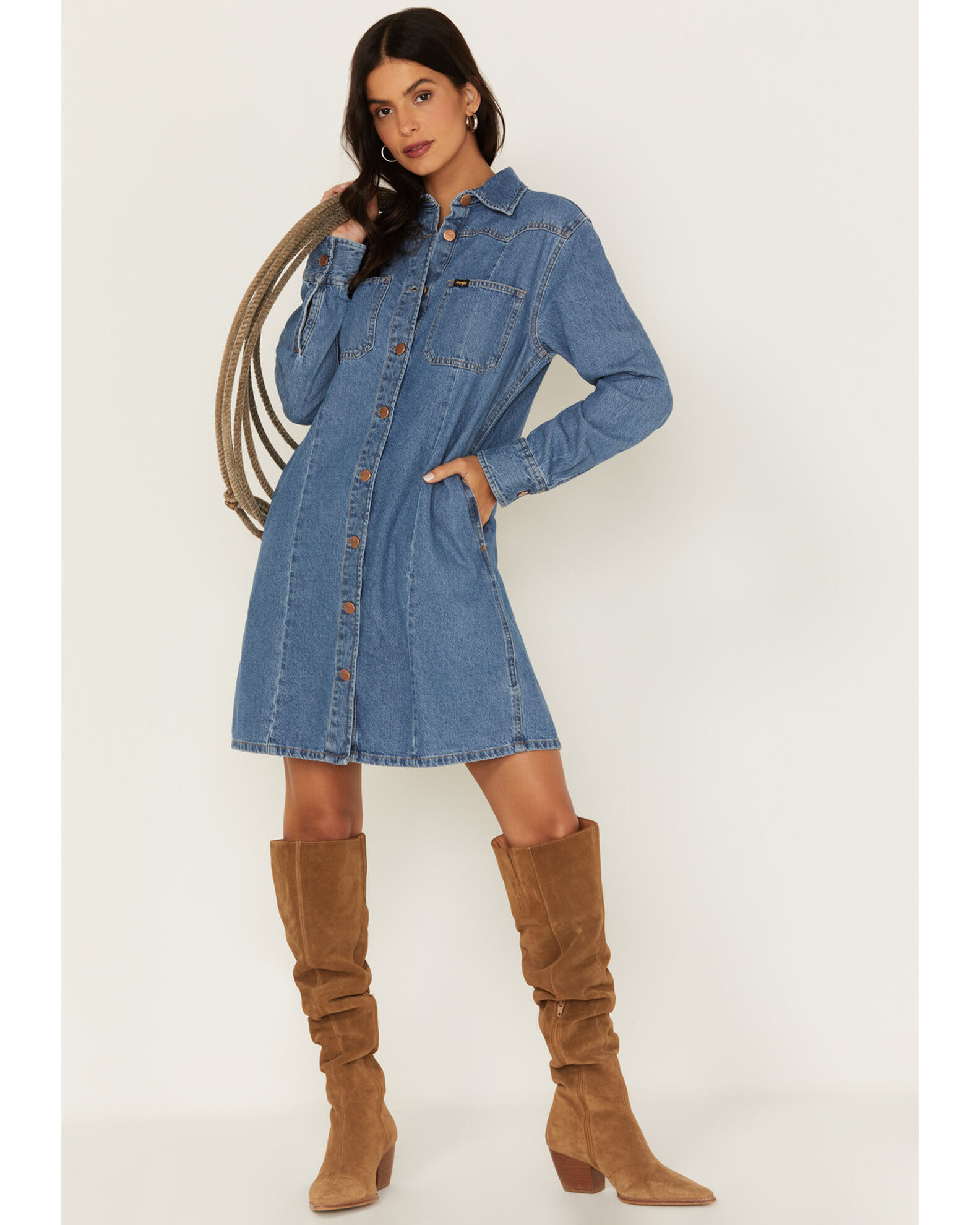 Wrangler western dress cheap
