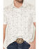 Image #3 - Rock & Roll Denim Men's Steer Skull Print Short Sleeve Button-Down Stretch Polo, Natural, hi-res