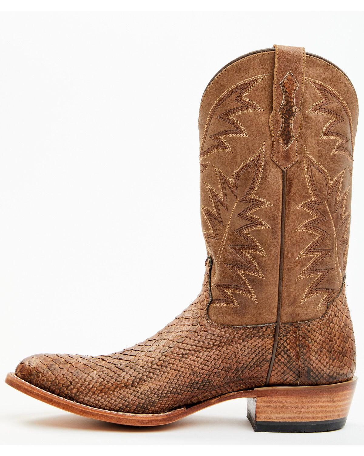 Image #3 - Cody James Men's Exotic Python Western Boots - Round Toe, Brown, hi-res