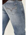 Rock & Roll Denim Men's Light Vintage Revolver Stretch Slim Straight Jeans , Blue, hi-res