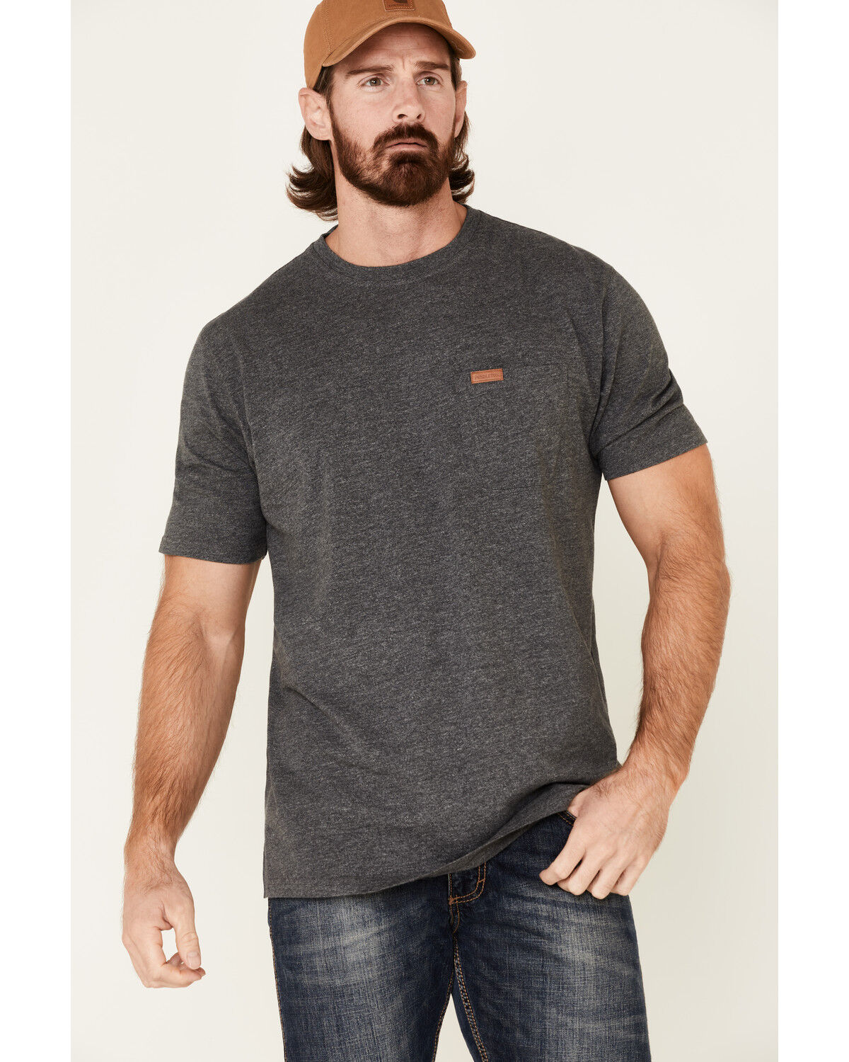 Image #1 - Pendleton Men's Dark Gray Deschutes Pocket Short Sleeve T-Shirt, Dark Grey, hi-res