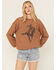 Image #1 - La La Land Women's Cowboy Graphic Crewneck Sweatshirt , Rust Copper, hi-res