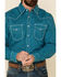 Wrangler 20X Men's Advanced Comfort Geo Print Long Sleeve Western Shirt , Blue, hi-res