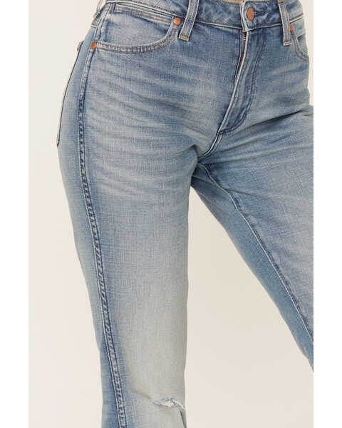Image #2 - Wrangler Women's Medium Wash Westward Mid Rise Bootcut Stretch Denim Jeans , Medium Wash, hi-res