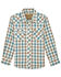 Image #1 - Wrangler Retro Boys' Plaid Print Long Sleeve Snap Western Shirt, Cream, hi-res