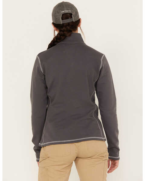Wrangler Women's FR Quarter-Zip Pullover, Charcoal, hi-res