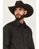 Image #2 - Wrangler 20X Men's Paisley Print Long Sleeve Snap Stretch Western Shirt, Black, hi-res