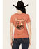 Image #4 - Wrangler Retro Women's Boot Barn Exclusive Long Live Cowboys Short Sleeve Graphic Tee, Rust Copper, hi-res