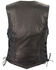 Image #2 - Milwaukee Leather Women's Braided Side Lace Lightweight Snap Front Vest - 3X, Black, hi-res