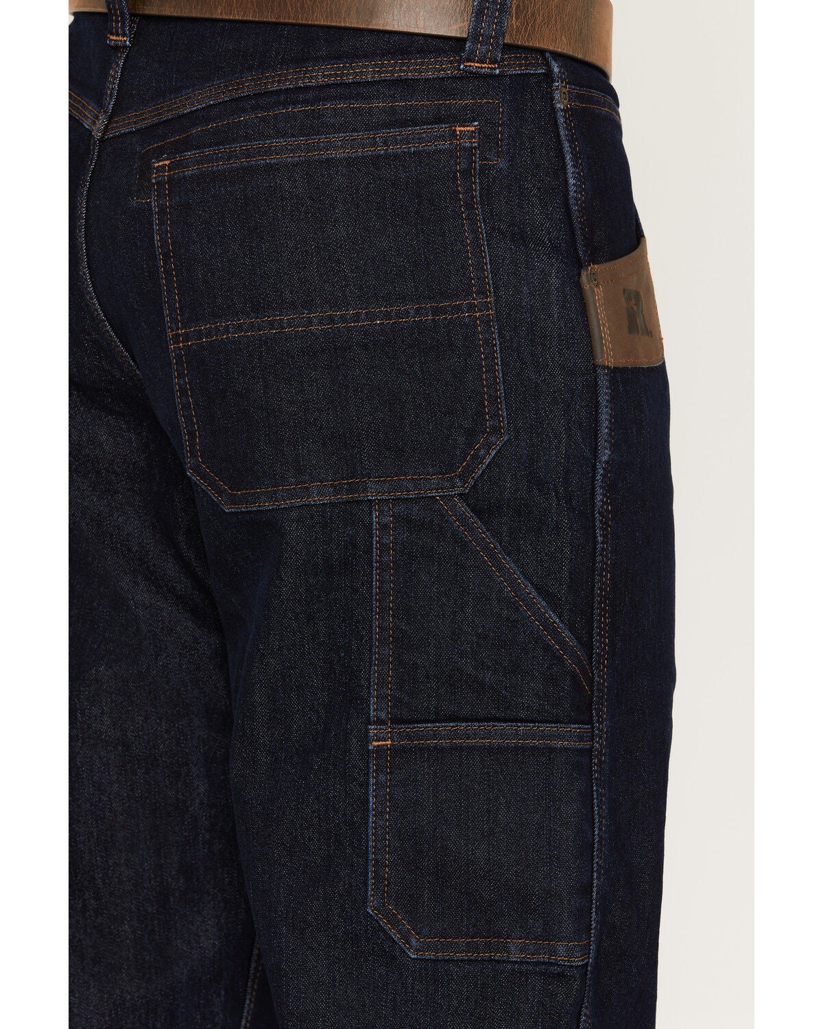 Image #4 - Wrangler RIGGS Men's Relaxed Fit Stretch Carpenter Work Jeans, Dark Wash, hi-res