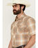 Image #2 - Wrangler Retro Men's Ombre Plaid Print Short Sleeve Snap Western Shirt , Tan, hi-res