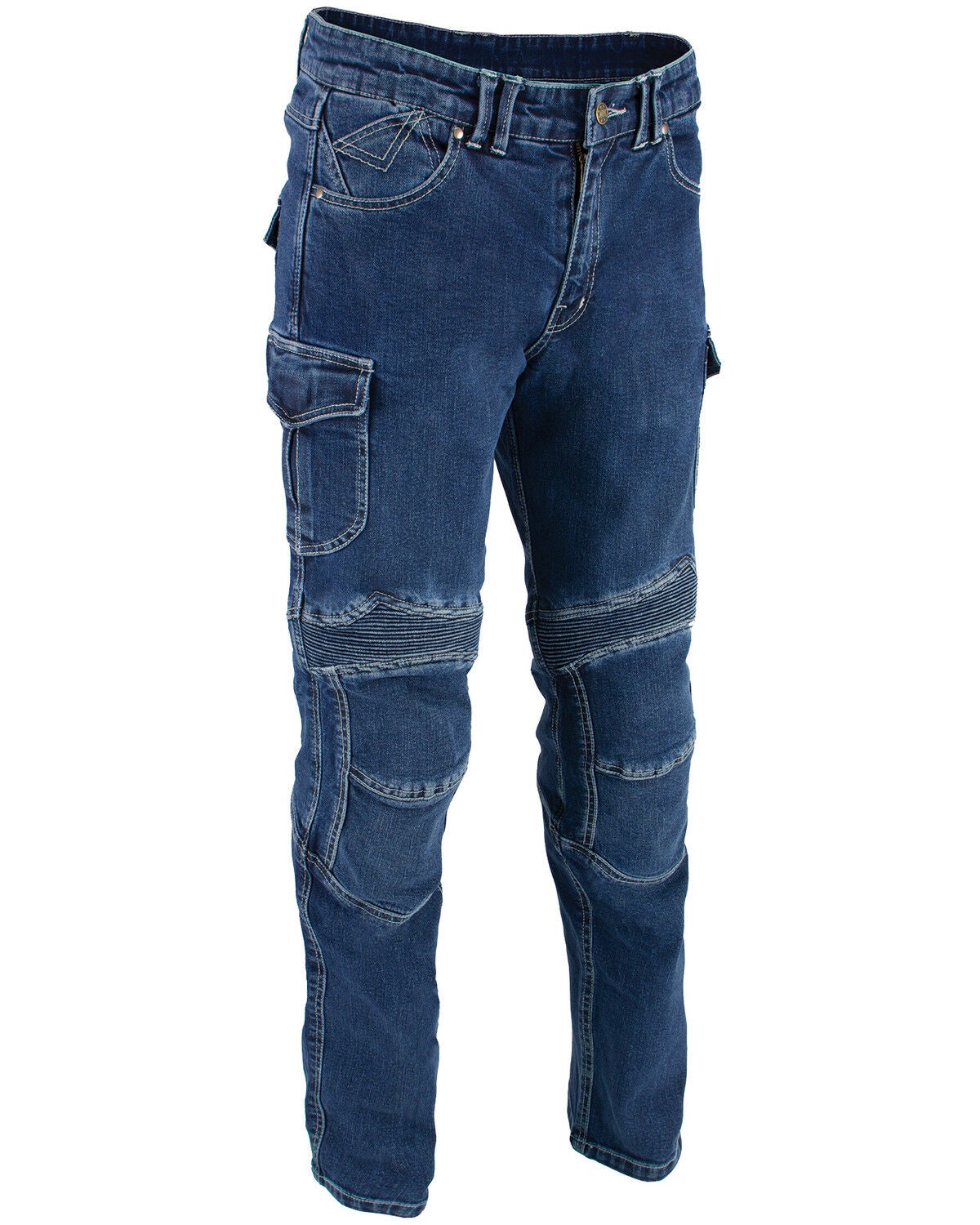 Milwaukee Leather Men's 32" Aramid Reinforced Straight Cut Denim Jeans - XBig, Blue, hi-res