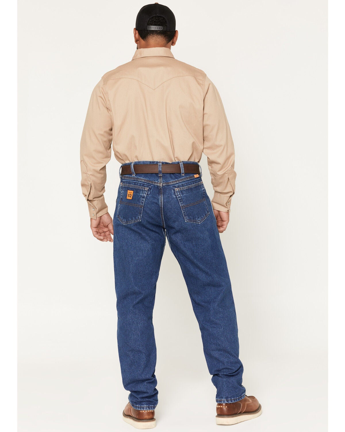 Image #3 - Wrangler Men's FR Relaxed Fit Work Jeans, Indigo, hi-res