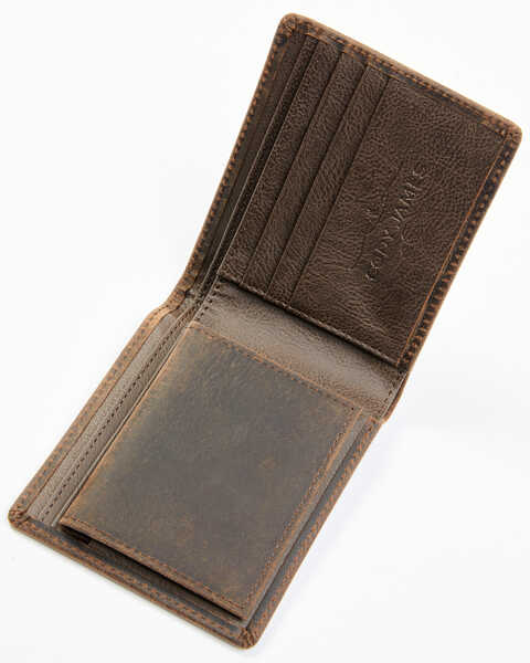 Image #2 - Cody James Men's Brown Mexico Slash Bifold Leather Wallet, Brown, hi-res