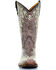 Corral Girls' Crater Bone Embroidered Western Boots - Broad Square Toe, Brown, hi-res