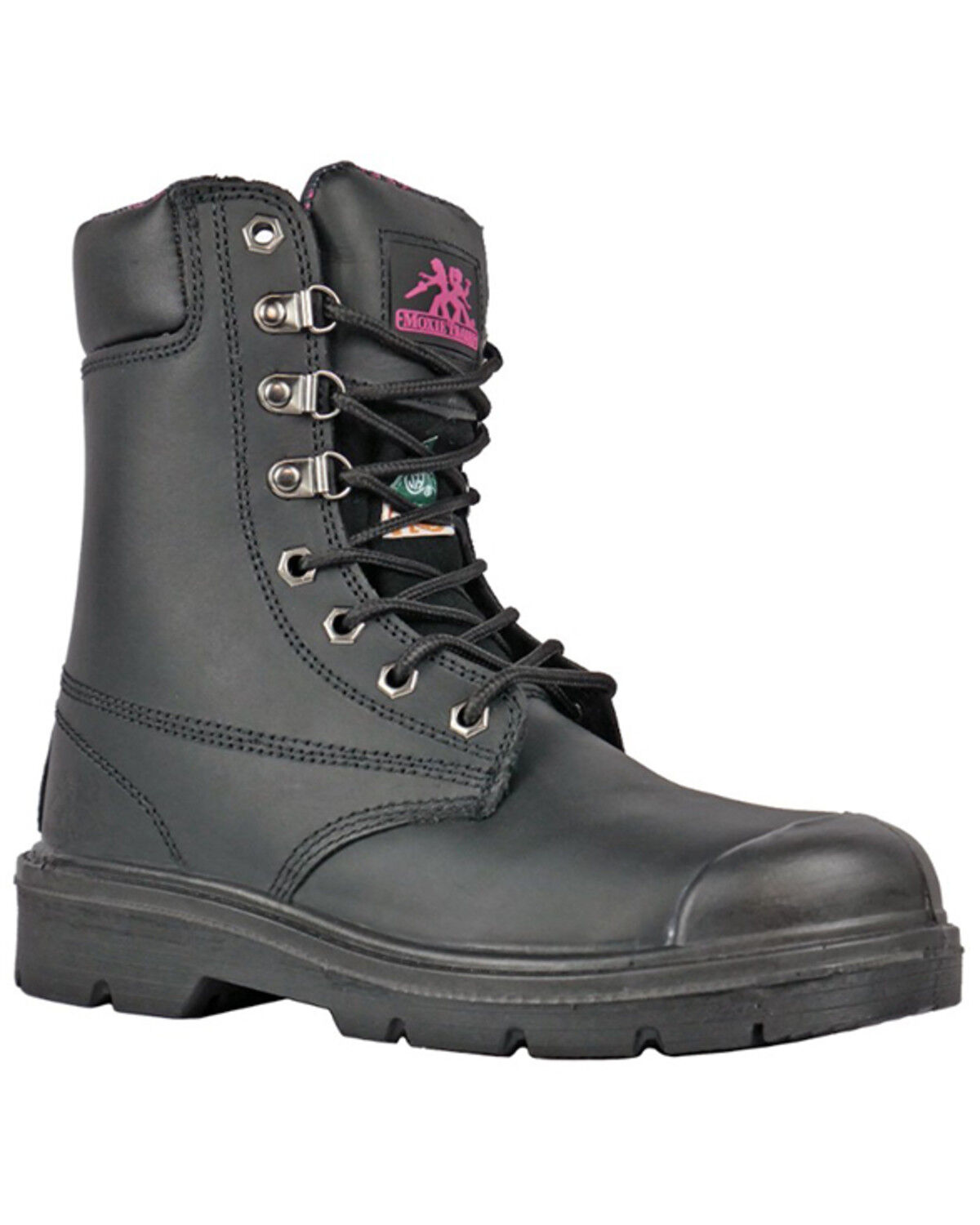 Image #1 - Moxie Trades Women's 8" Anne Waterproof Work Boots - Steel Toe, Black, hi-res