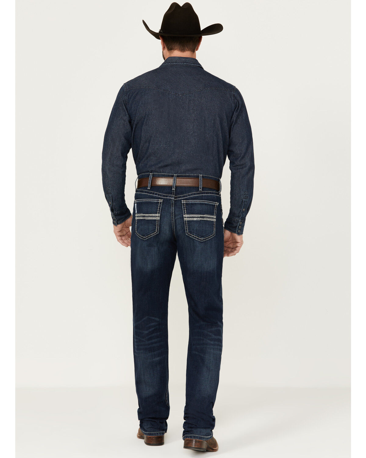 Image #3 - Cinch Men's White Label Performance Dark Relaxed Straight Stretch Denim Jeans, Indigo, hi-res