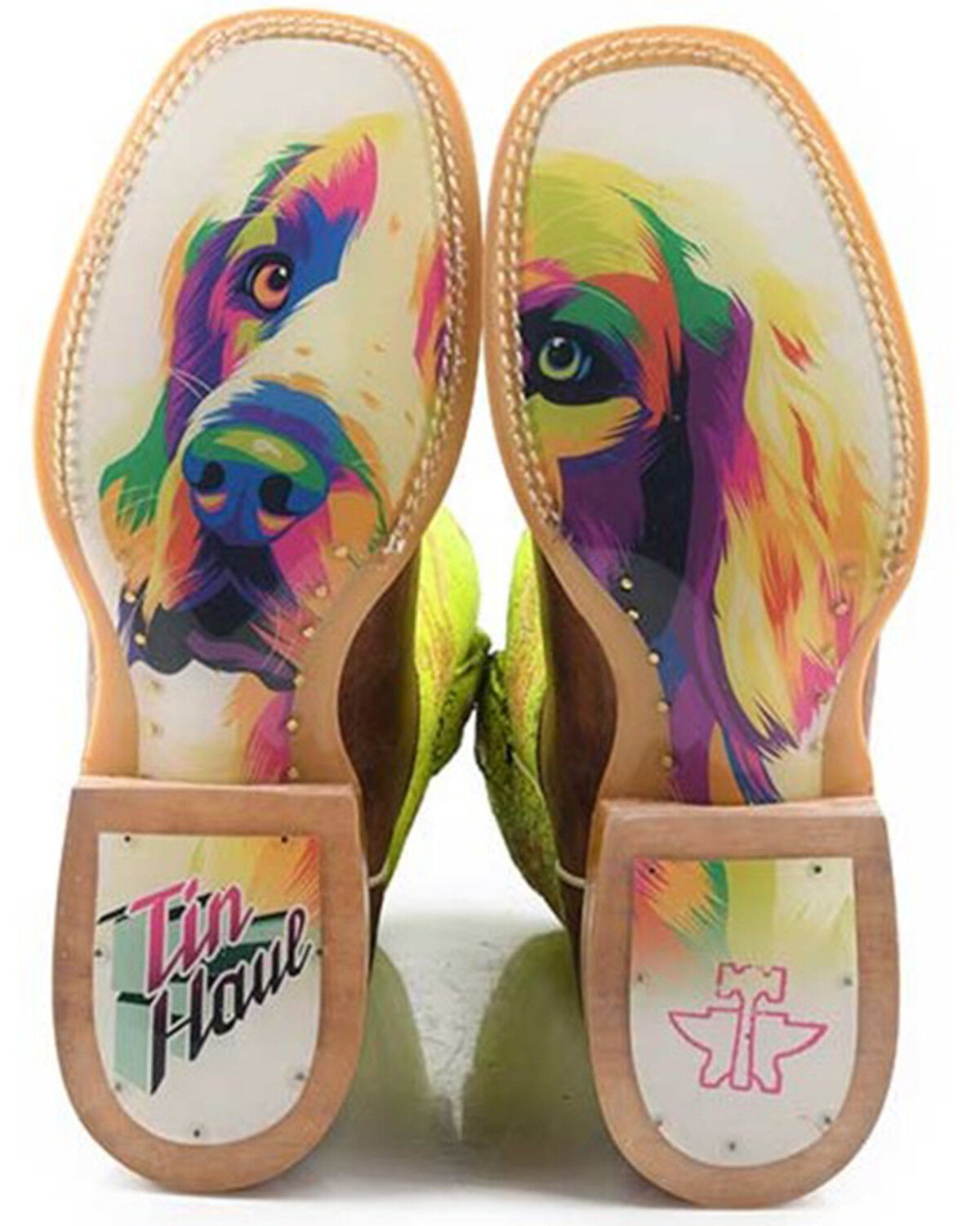Image #2 - Tin Haul Women's Neon Glow Western Boots - Broad Square Toe, , hi-res